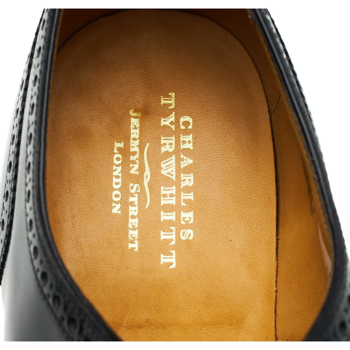 Charles Tyrwhitt Black Leather Oxford Brogues UK 12