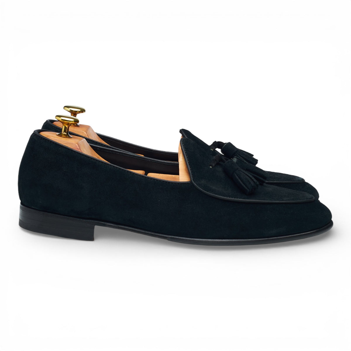 '4951' Black Suede Belgian Loafer UK 9 EU 43