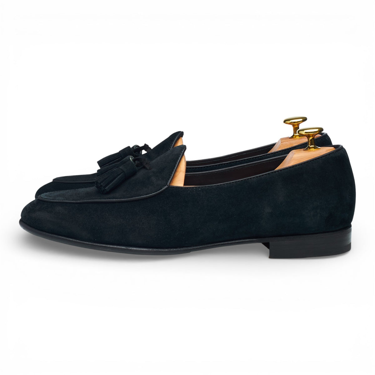 '4951' Black Suede Belgian Loafer UK 9 EU 43