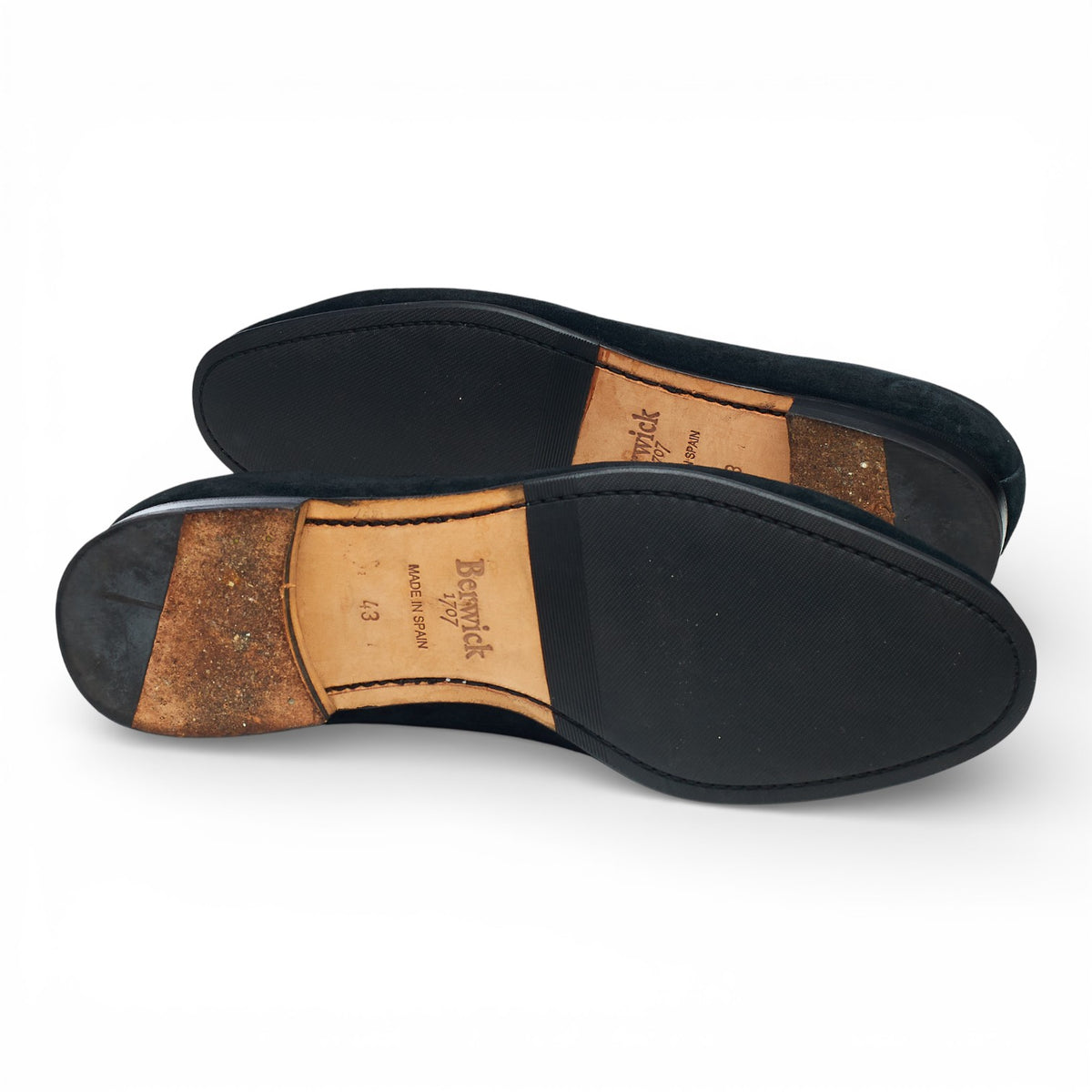 '4951' Black Suede Belgian Loafer UK 9 EU 43