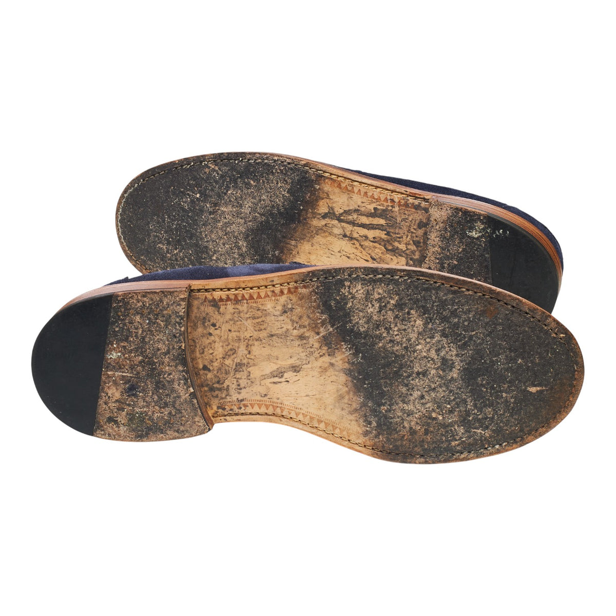 'Isaac' Navy Blue Suede Loafers UK 9.5 F