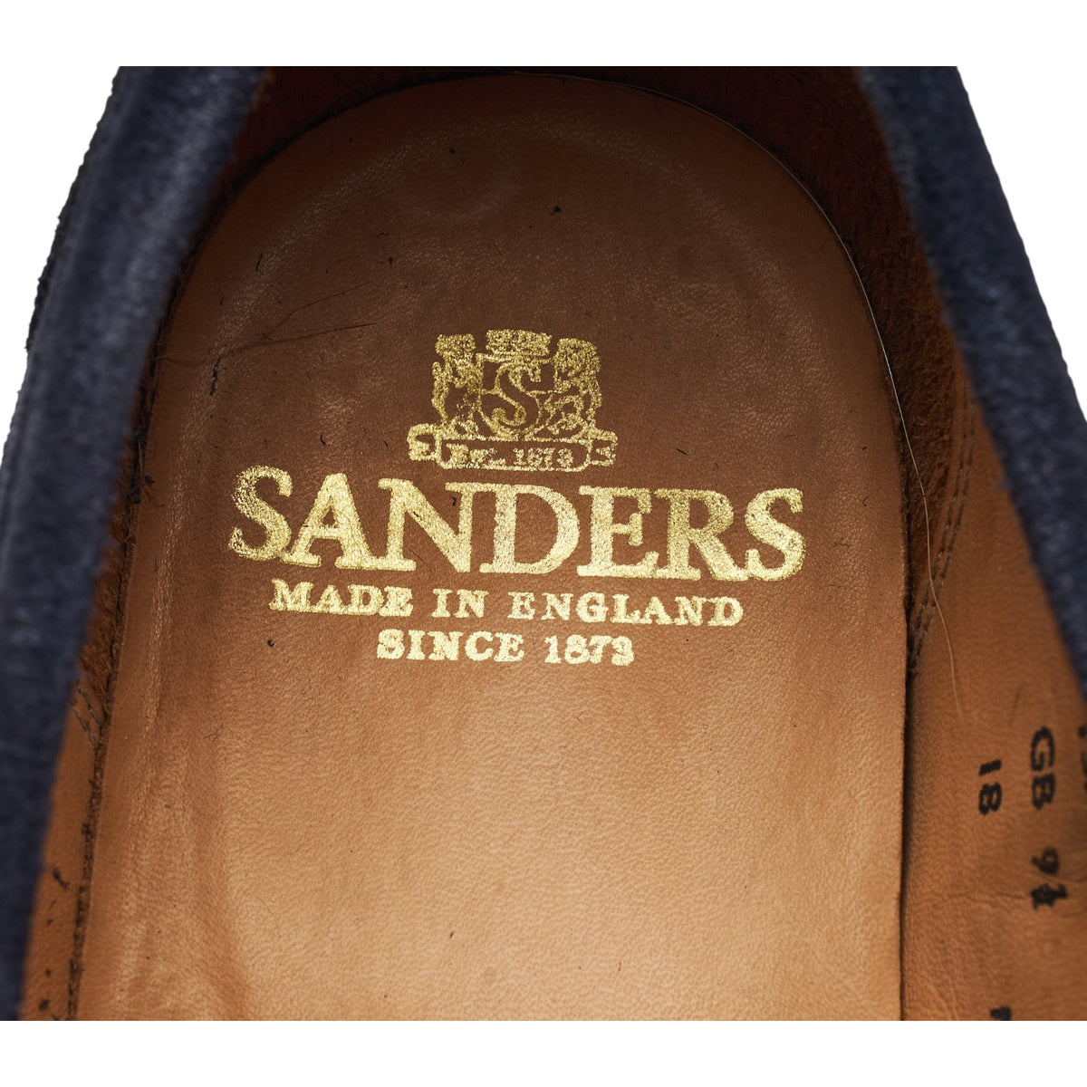 'Isaac' Navy Blue Suede Loafers UK 9.5 F