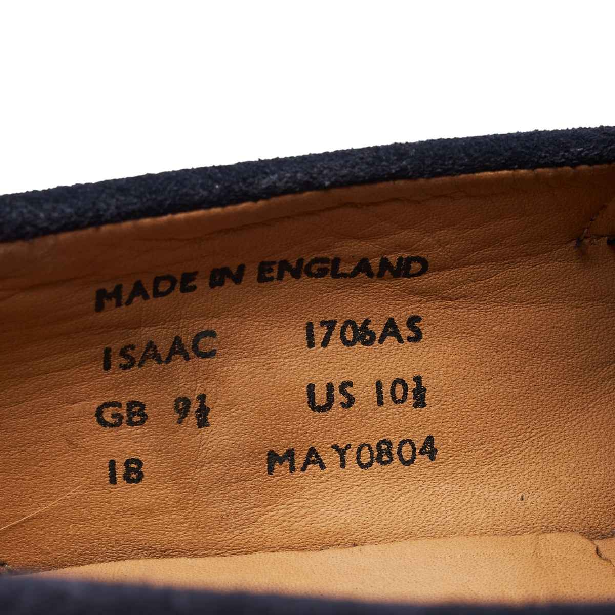 'Isaac' Navy Blue Suede Loafers UK 9.5 F