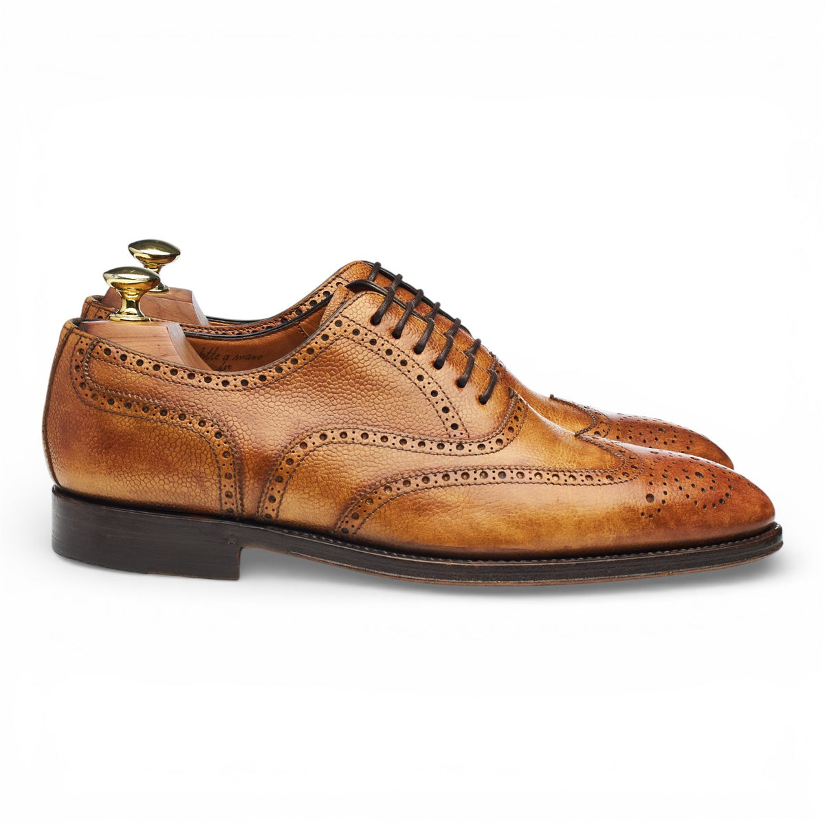 'Libertino' Tan Brown Grain Leather Oxford Brogues UK 7.5 EU 41.5