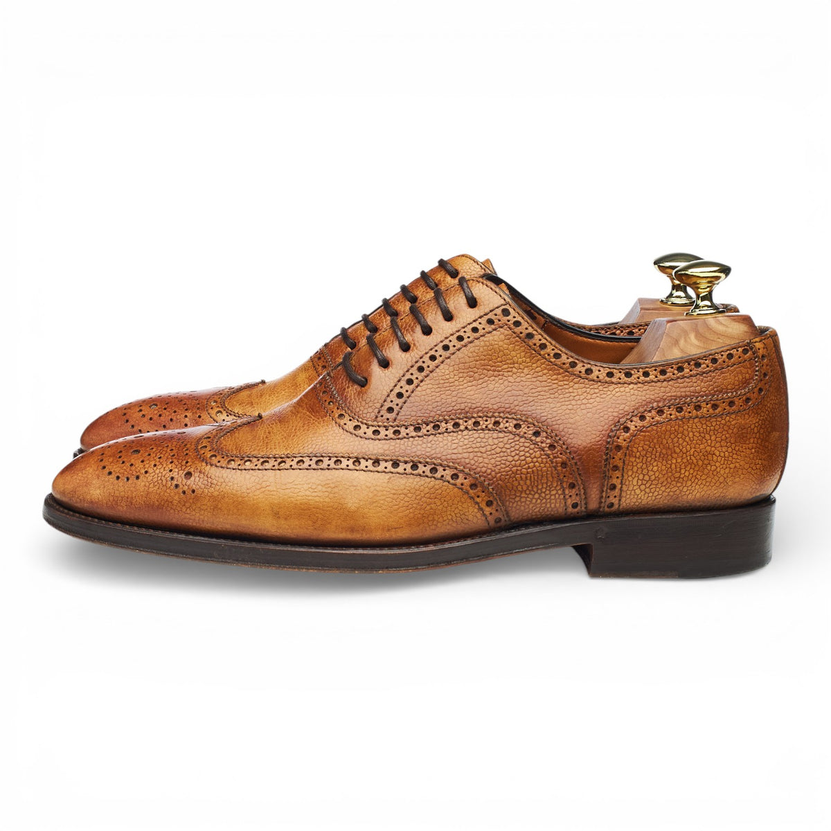 'Libertino' Tan Brown Grain Leather Oxford Brogues UK 7.5 EU 41.5