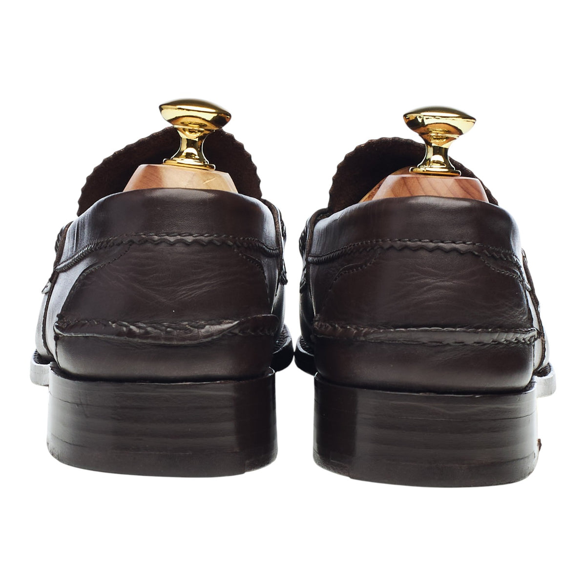 Dark Brown Leather Loafers UK 7.5 F