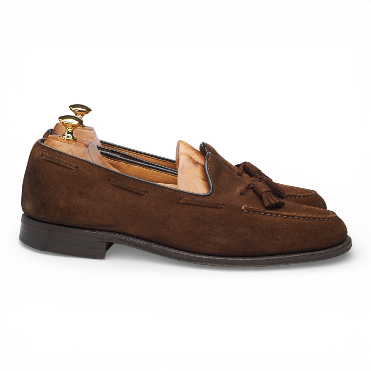 'Keats' Brown Suede Tassel Loafers UK 9.5 F