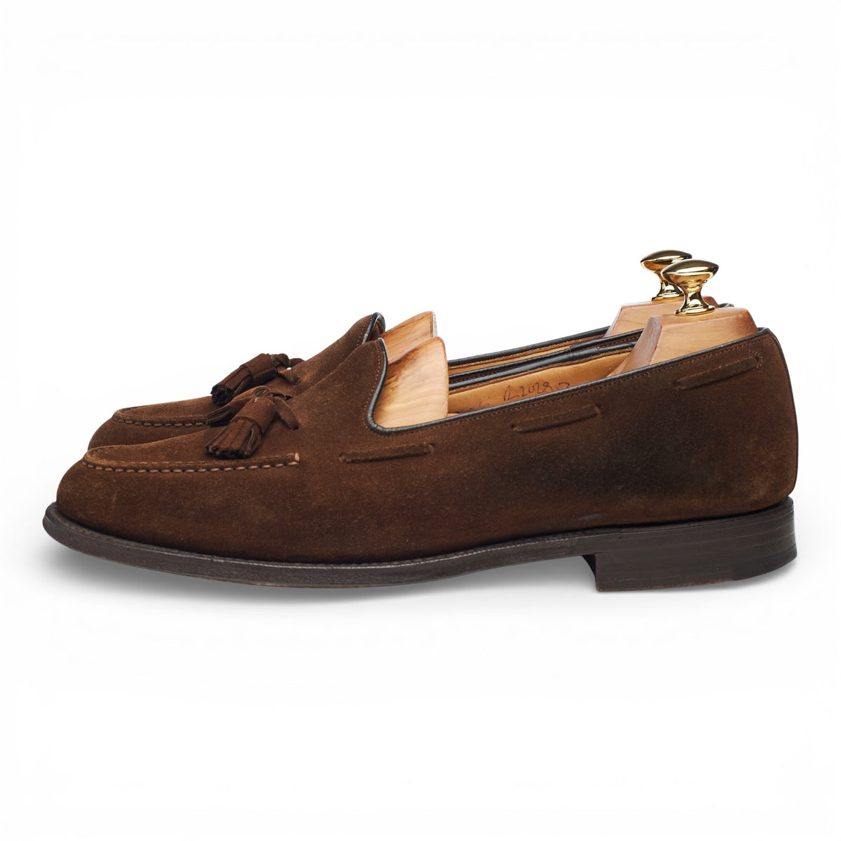 'Keats' Brown Suede Tassel Loafers UK 9.5 F