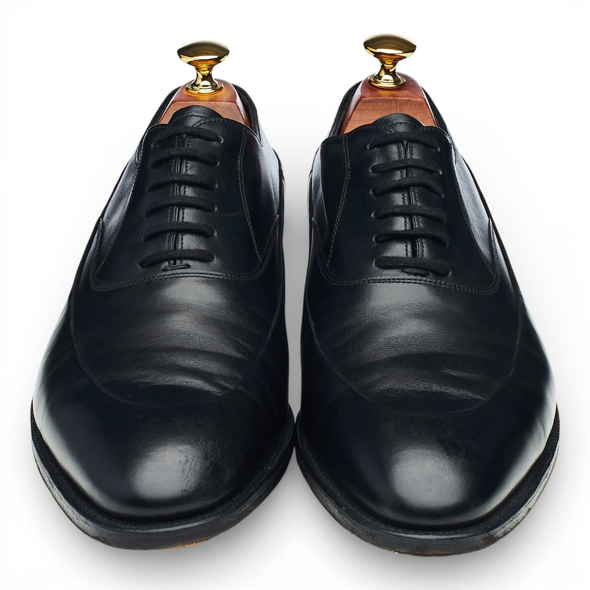 'Edge' Black Leather Oxford UK 9 E