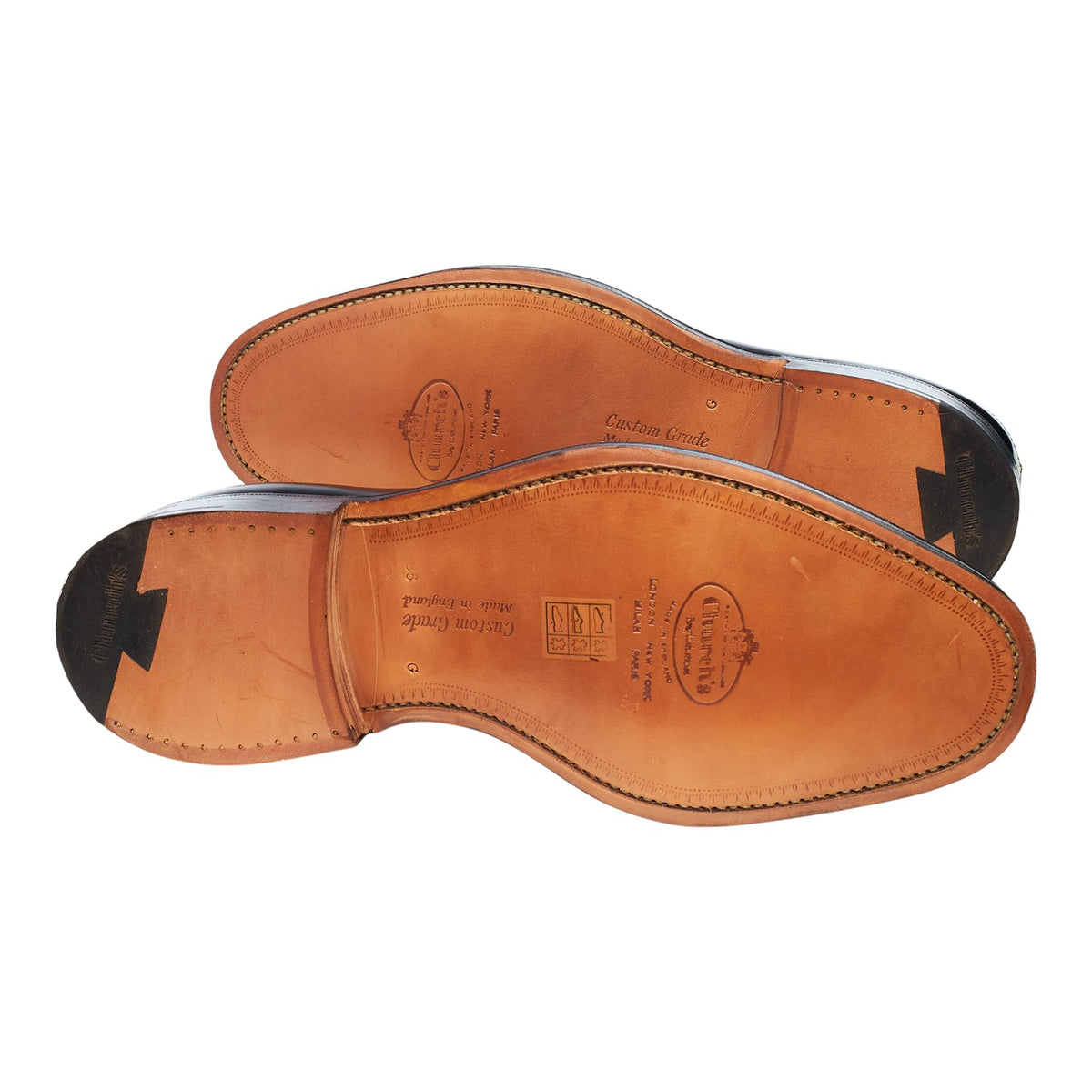 'Grafton' Black Leather Derby Brogues UK 8.5 G