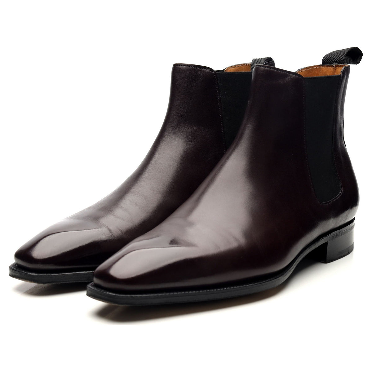 &#39;Kensington&#39; Burgundy Leather Chelsea Boots UK 6.5 EE