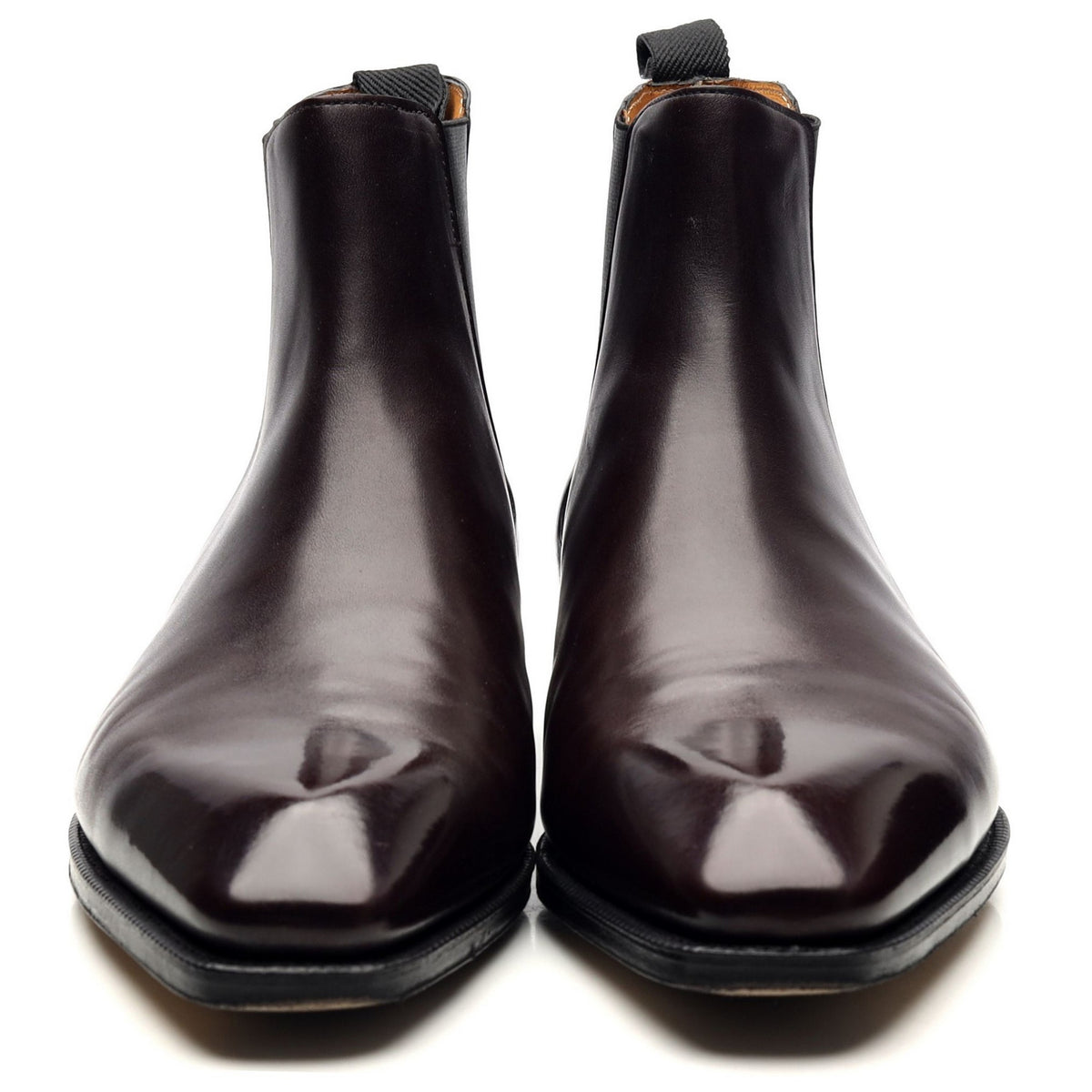 &#39;Kensington&#39; Burgundy Leather Chelsea Boots UK 6.5 EE