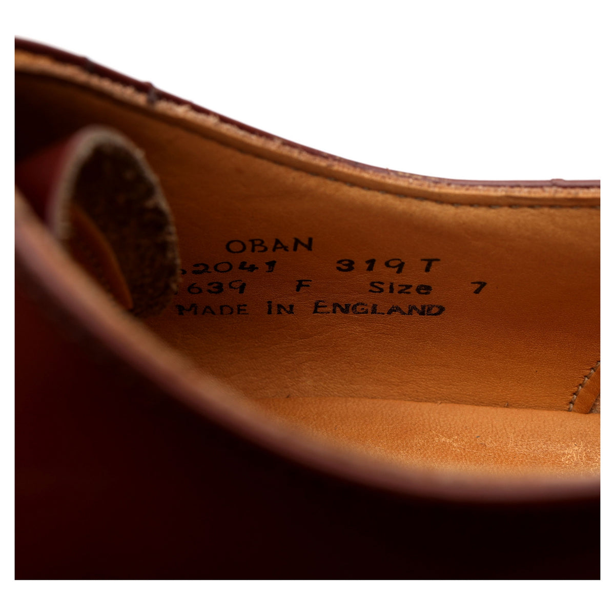 &#39;Oban&#39; Tan Brown Leather Oxford Brogues UK 7 F