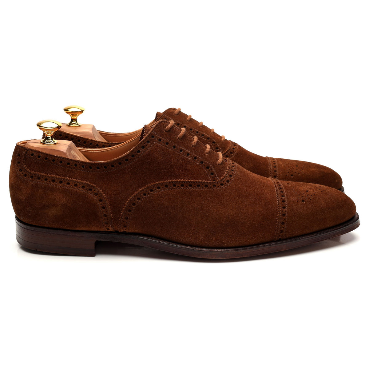 &#39;Westfield&#39; Brown Suede Oxford Brogue UK 12 E