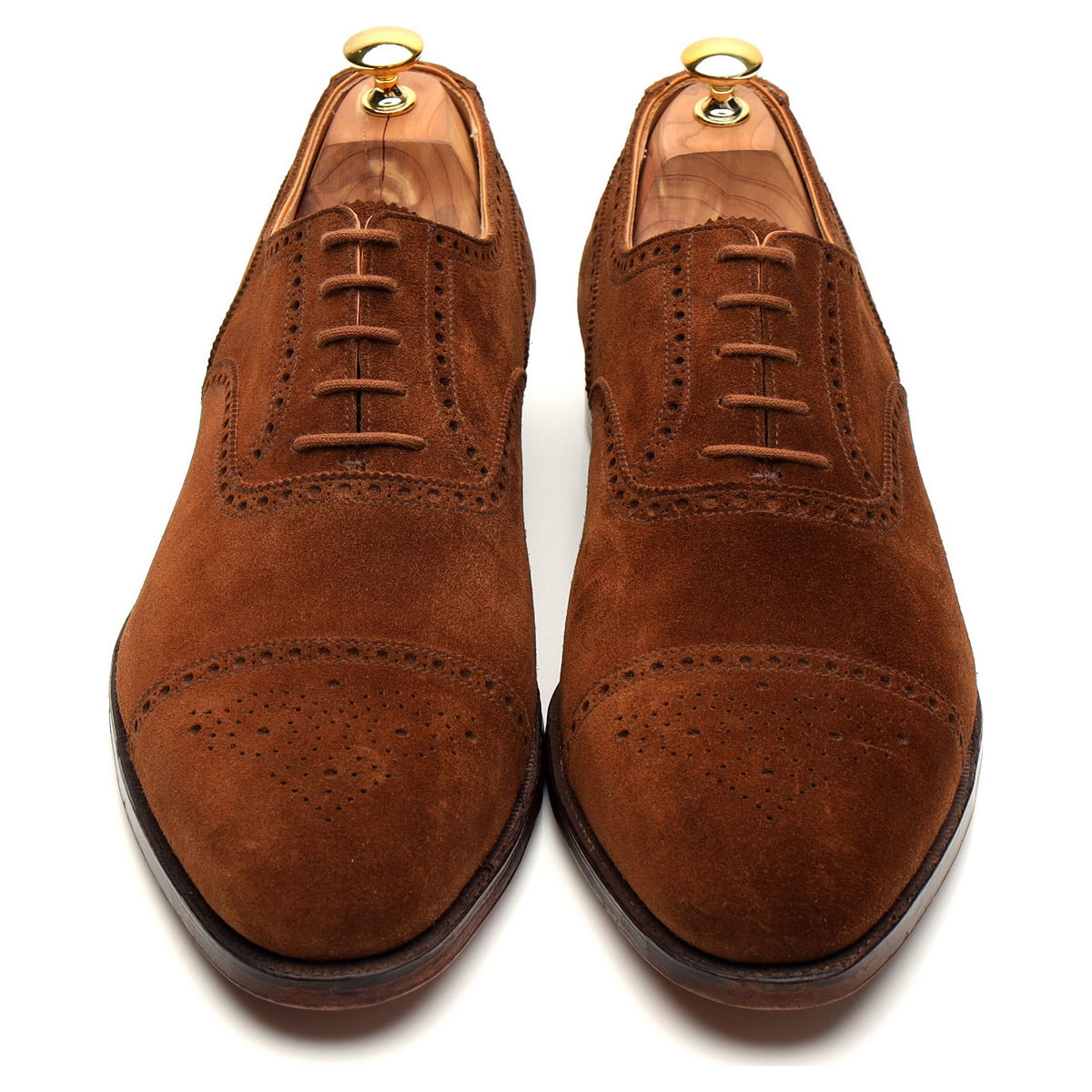 &#39;Westfield&#39; Brown Suede Oxford Brogue UK 12 E