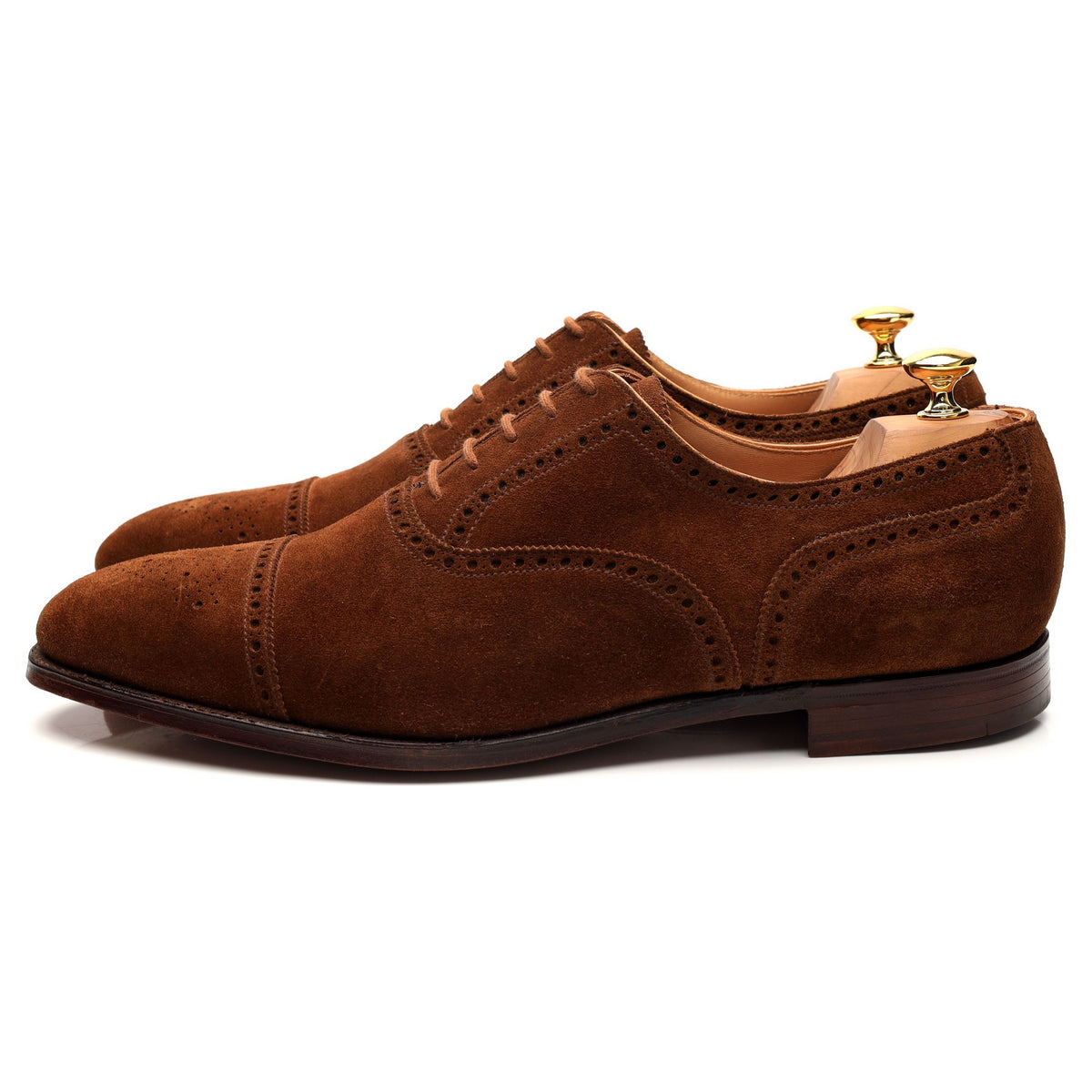 &#39;Westfield&#39; Brown Suede Oxford Brogue UK 12 E