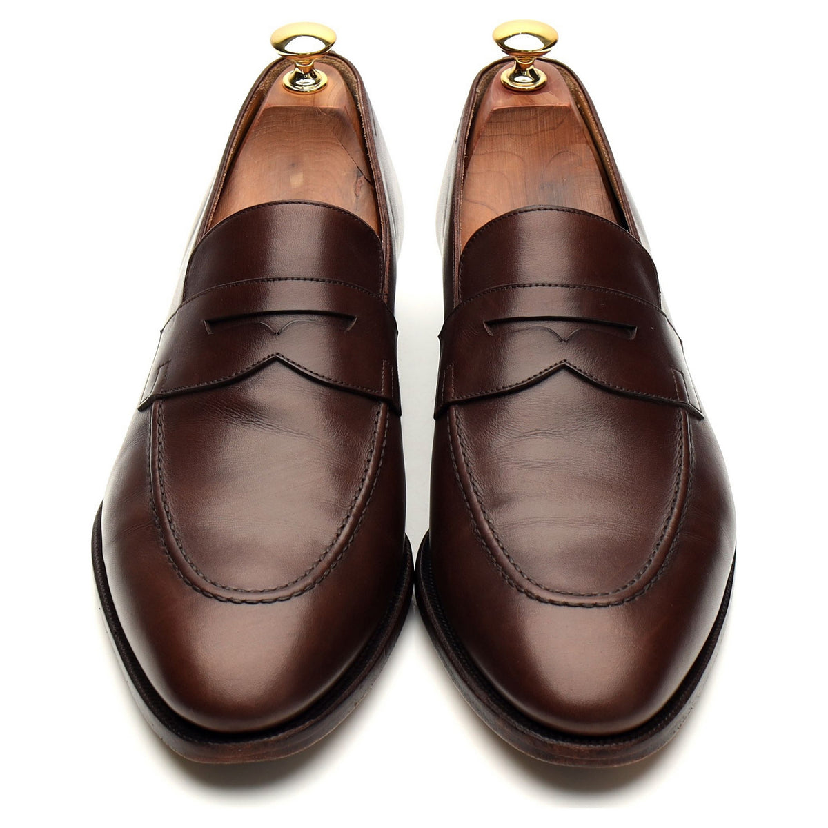 &#39;117 Artista&#39; Dark Brown Leather Loafers UK 9