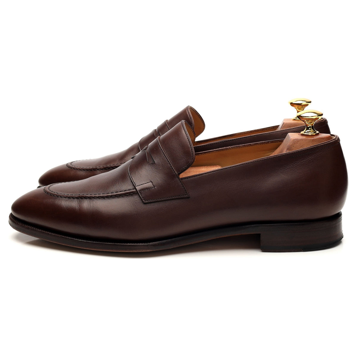 &#39;117 Artista&#39; Dark Brown Leather Loafers UK 9