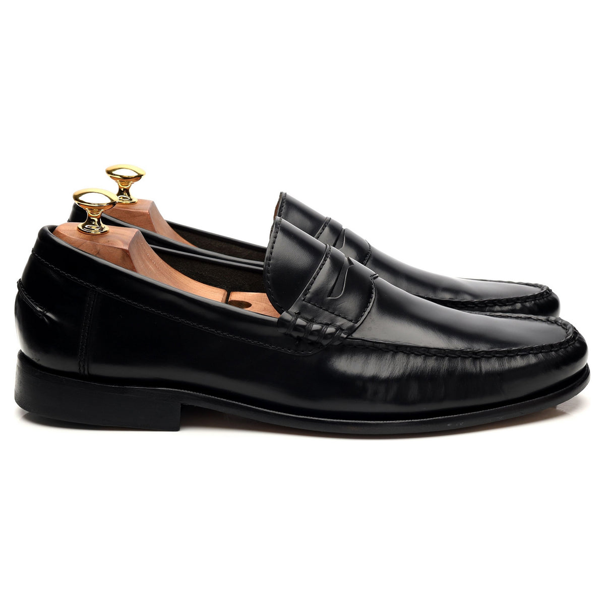 &#39;Newington&#39; Black Leather Loafers UK 9 F