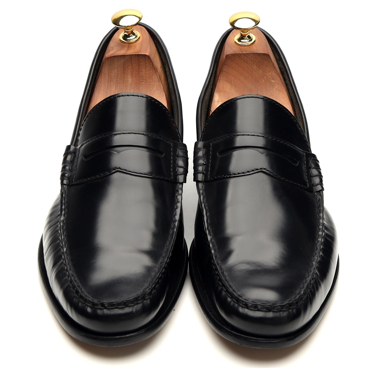 &#39;Newington&#39; Black Leather Loafers UK 9 F