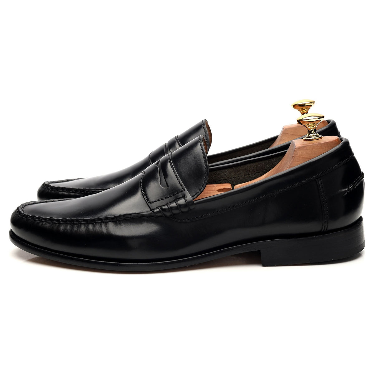 &#39;Newington&#39; Black Leather Loafers UK 9 F