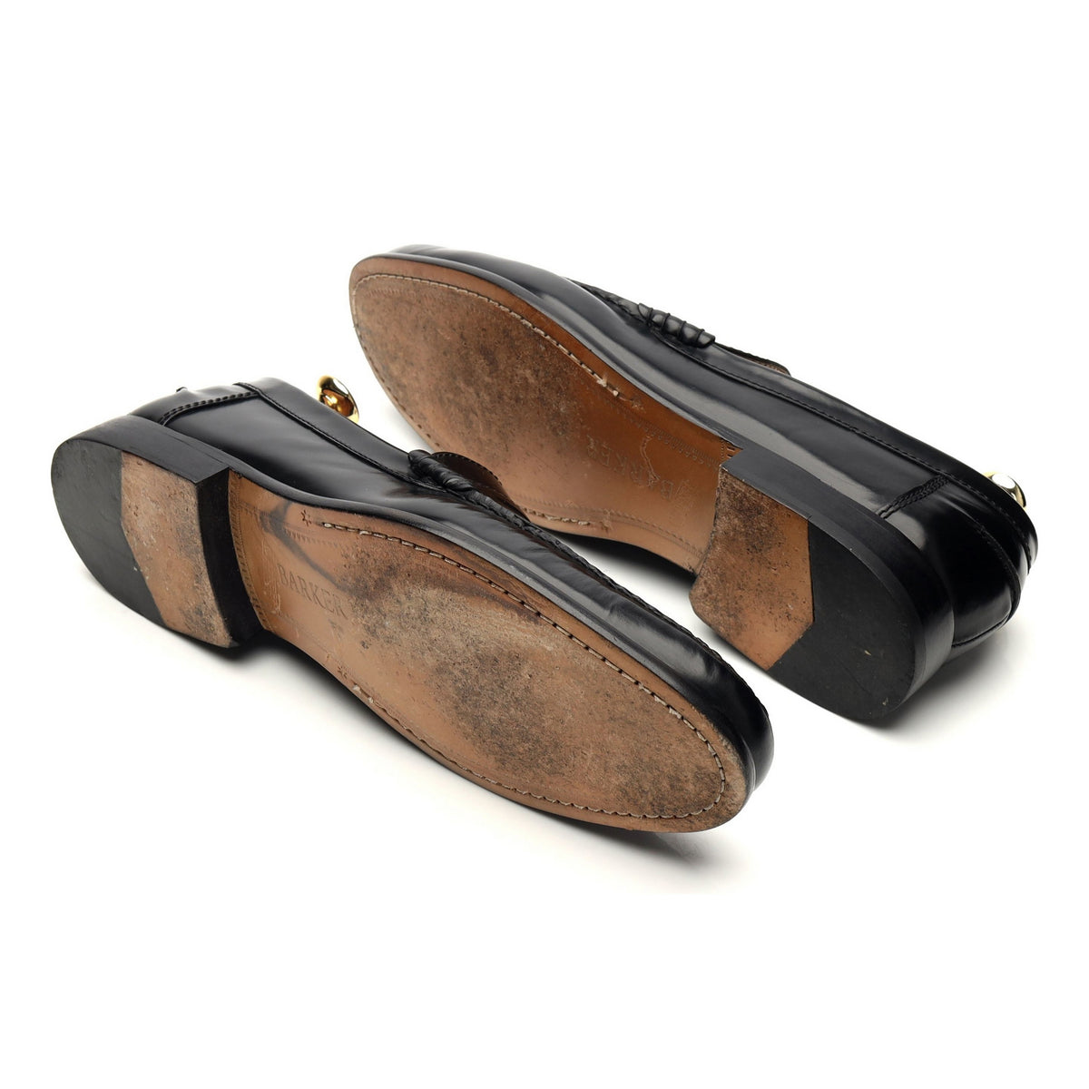 &#39;Newington&#39; Black Leather Loafers UK 9 F