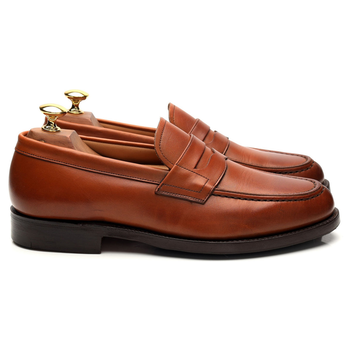 &#39;Darwin&#39; Tan Brown Leather Loafers UK 6.5 F