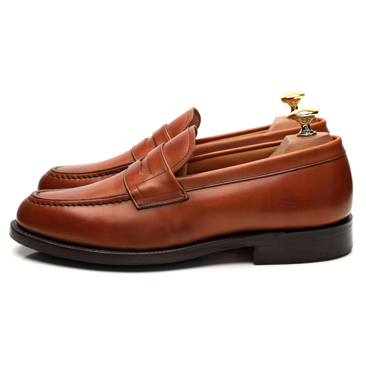 &#39;Darwin&#39; Tan Brown Leather Loafers UK 6.5 F