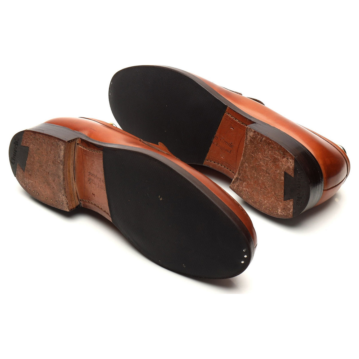 &#39;Darwin&#39; Tan Brown Leather Loafers UK 6.5 F