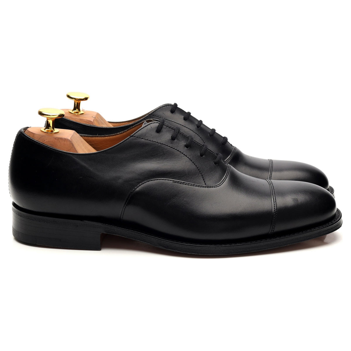 &#39;Consul&#39; Black Leather Oxford UK 6 F