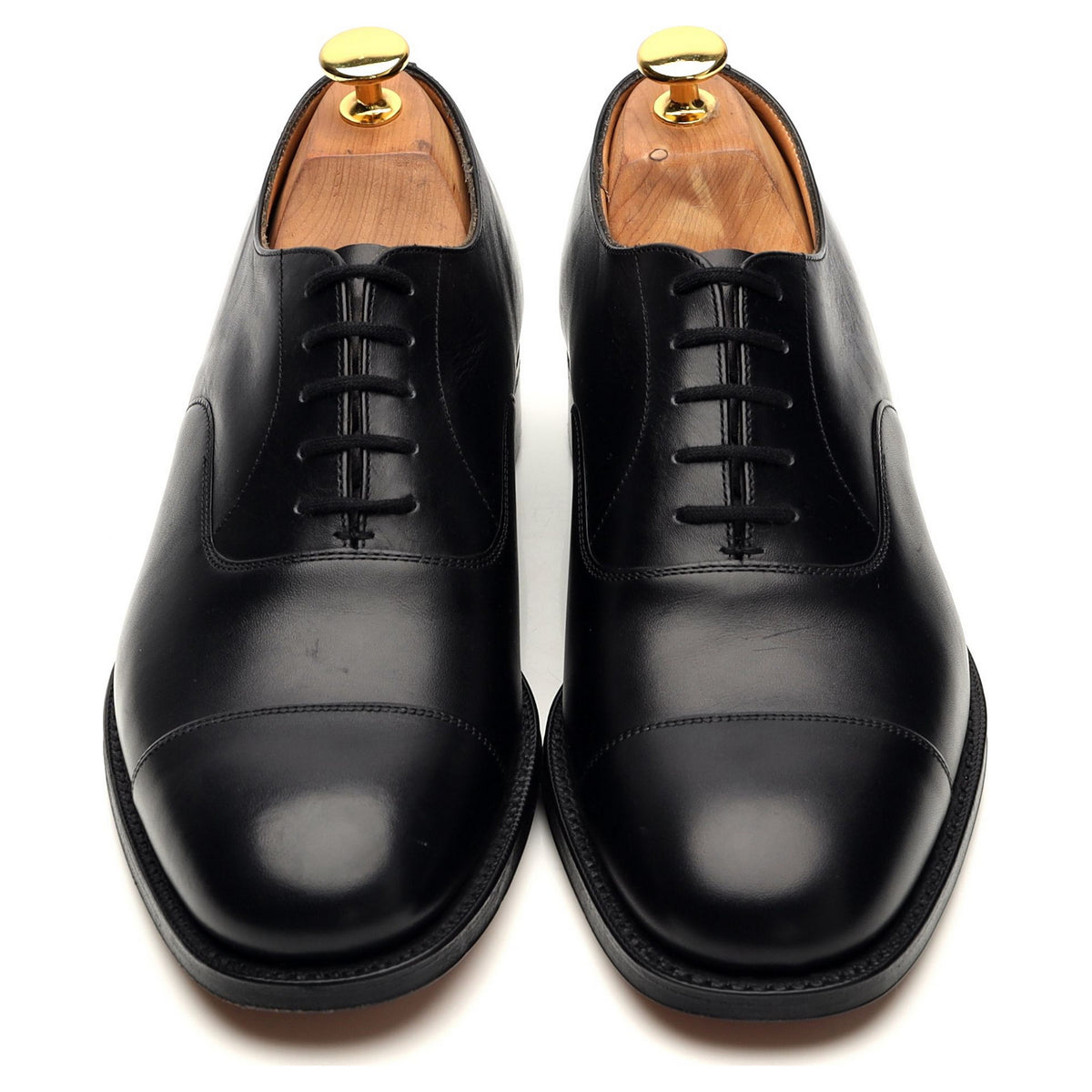 &#39;Consul&#39; Black Leather Oxford UK 6 F