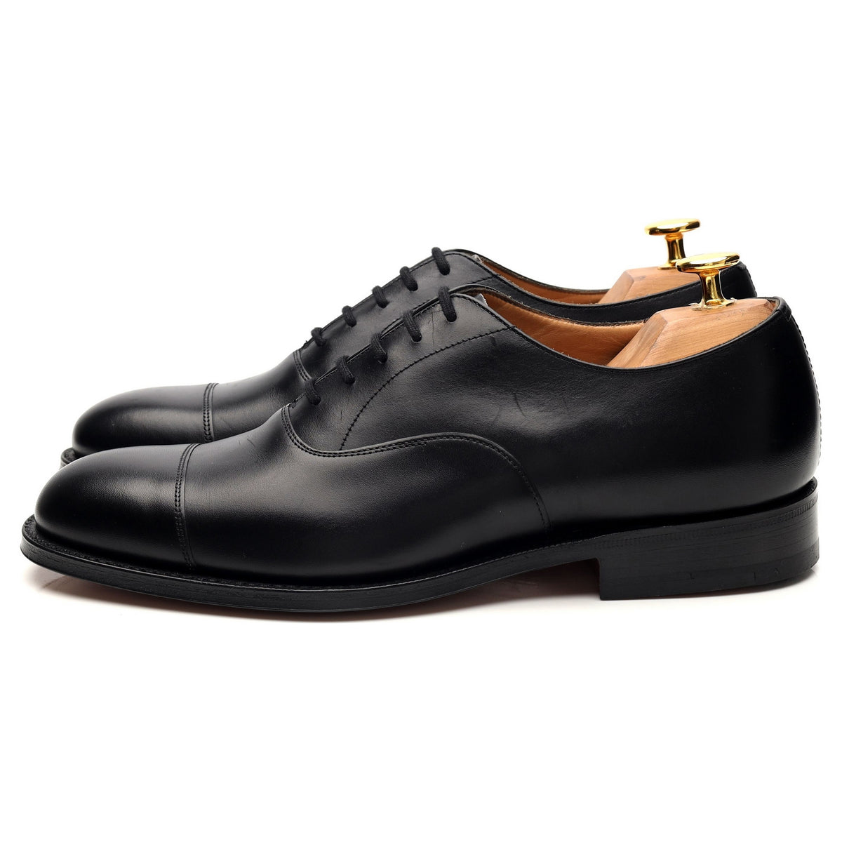 &#39;Consul&#39; Black Leather Oxford UK 6 F