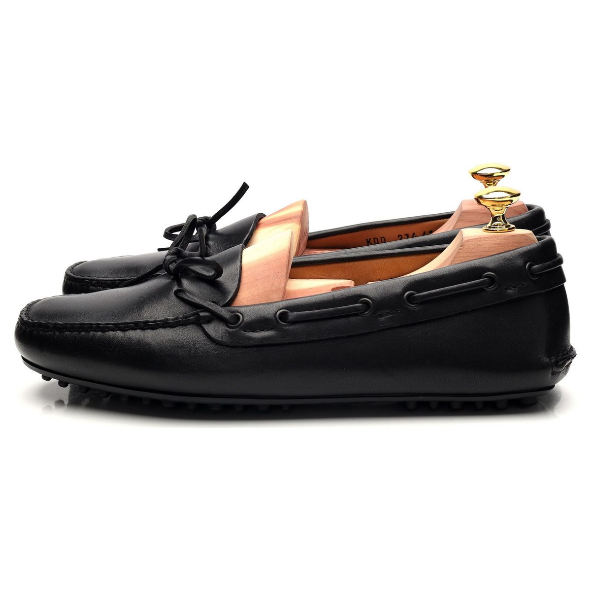 Women&#39;s Black Leather Driving Loafers UK 7 EU 41