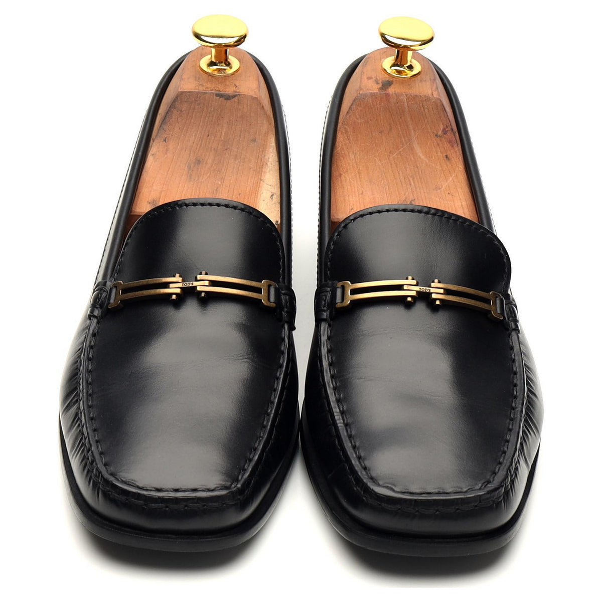 Women&#39;s Black Leather Loafers UK 4 EU 37