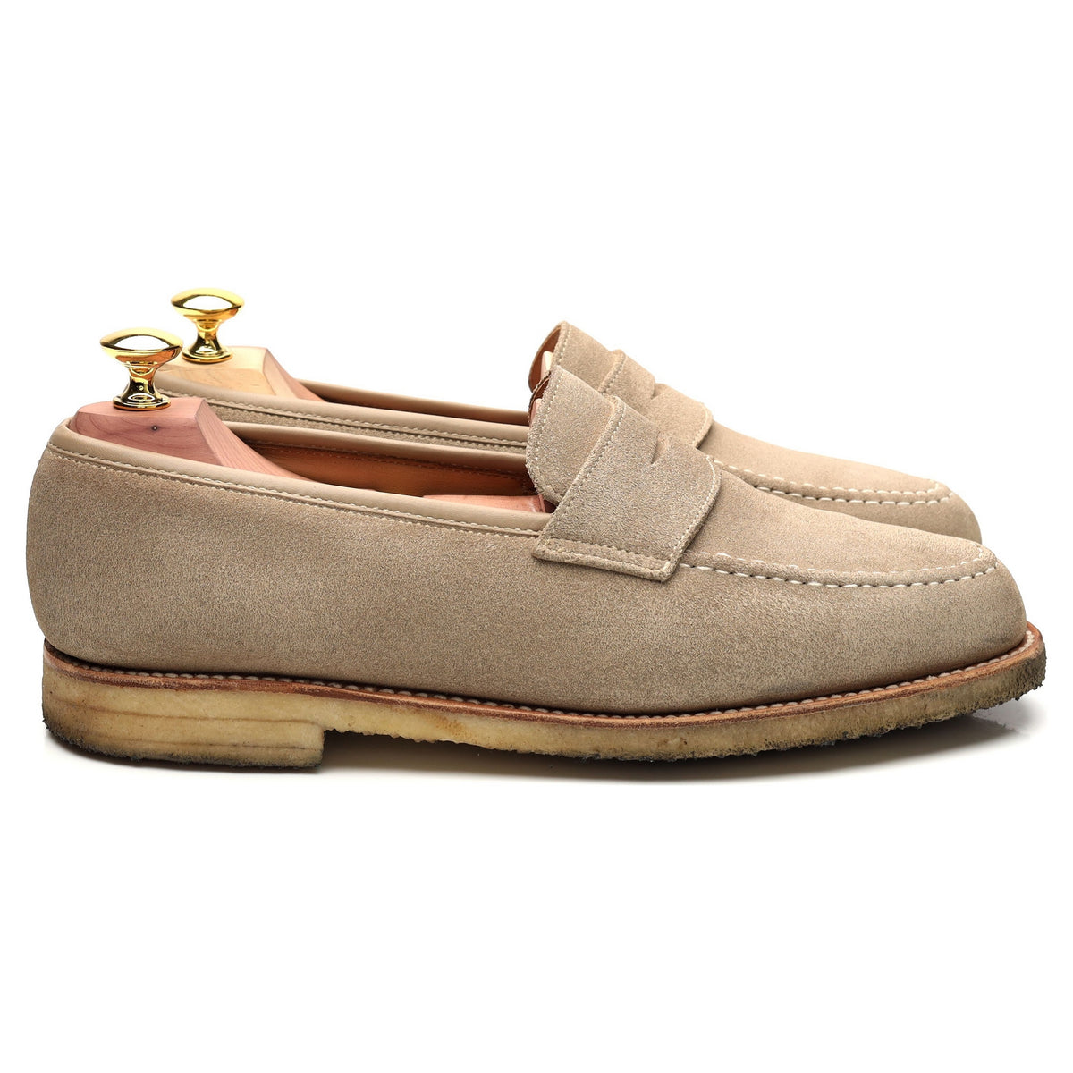 &#39;Boston&#39; Beige Suede Loafer UK 7 E