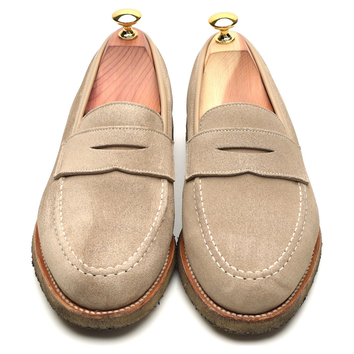 &#39;Boston&#39; Beige Suede Loafer UK 7 E