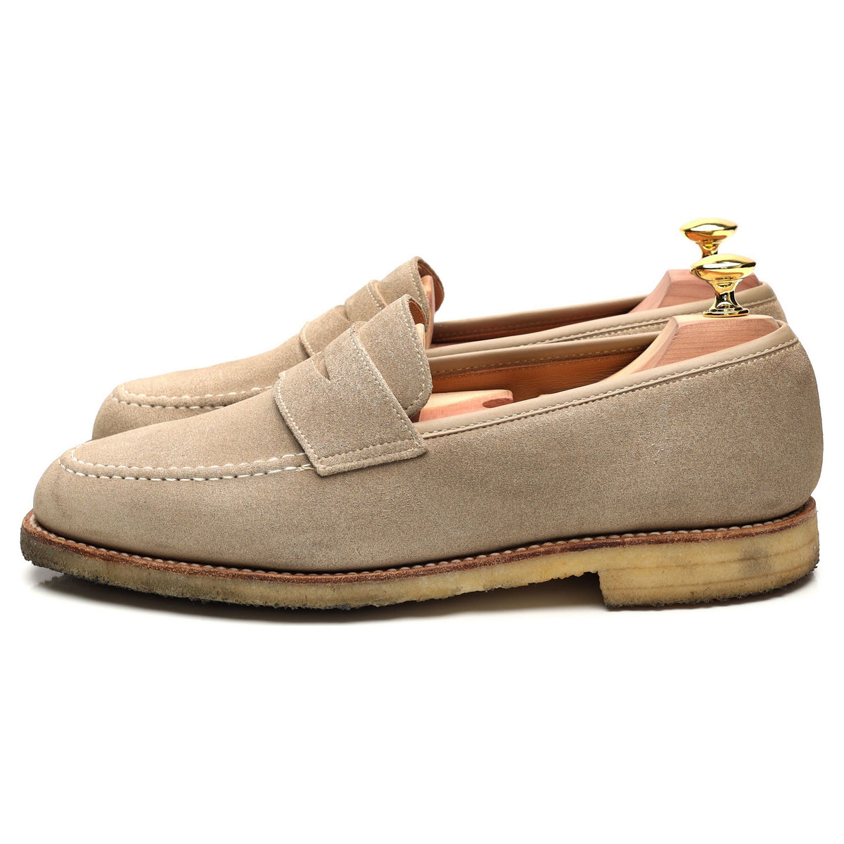 &#39;Boston&#39; Beige Suede Loafer UK 7 E