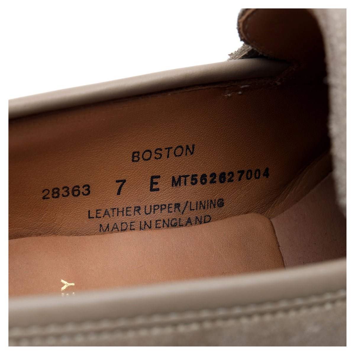 &#39;Boston&#39; Beige Suede Loafer UK 7 E