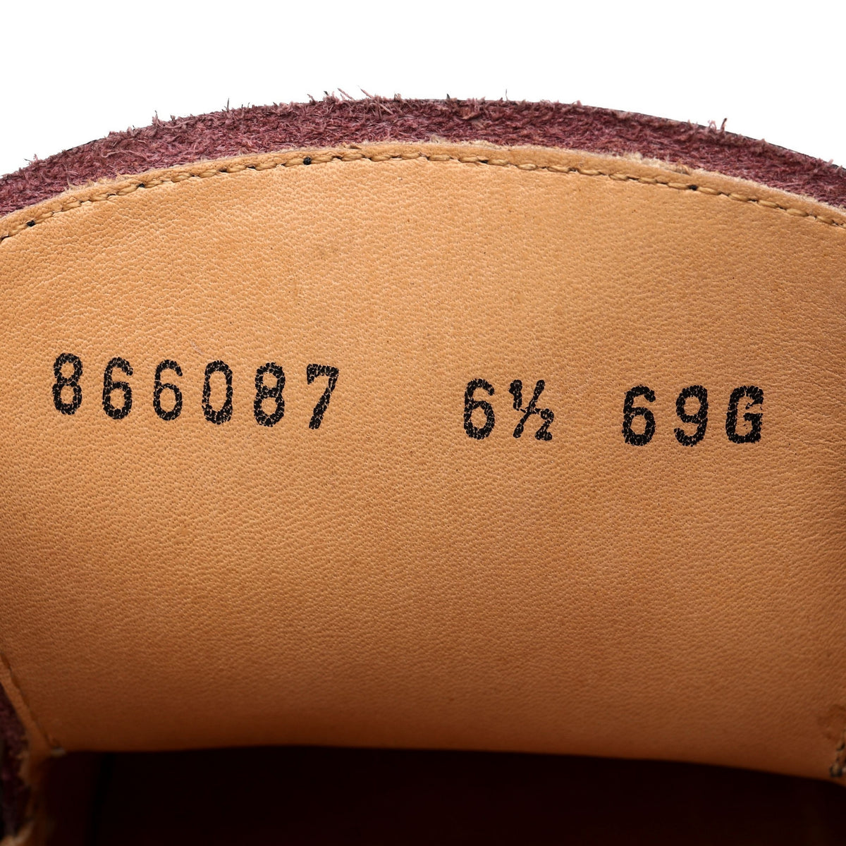 &#39;866087&#39; Burgundy Leather Derby UK 6.5 G