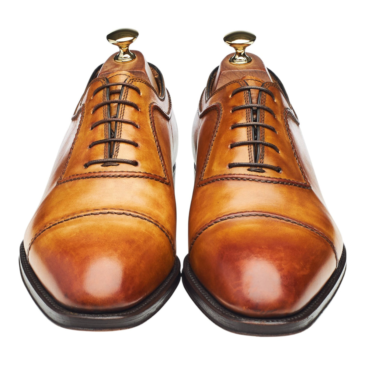 Tan Brown Leather Oxford UK 10