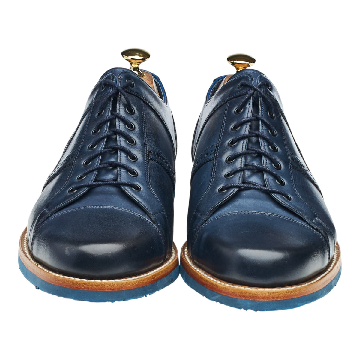 'Jimmy' Navy Blue Leather Sneakers UK 11 G