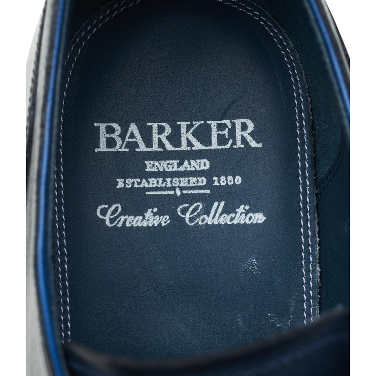 'Jimmy' Navy Blue Leather Sneakers UK 11 G