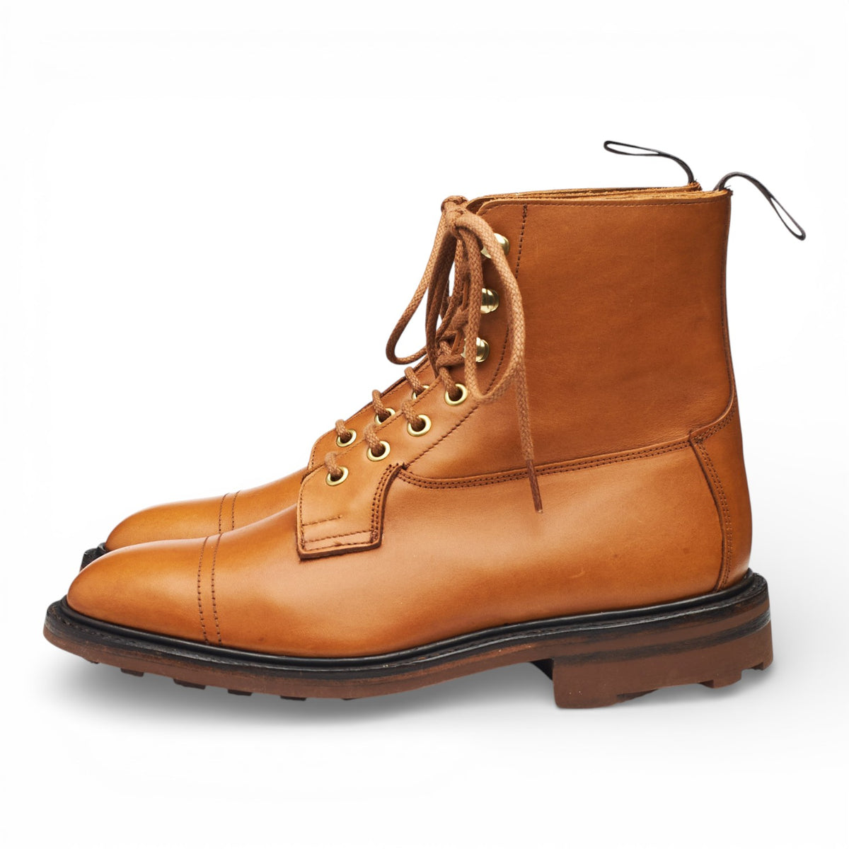 Tan Brown Leather Boots UK 6.5