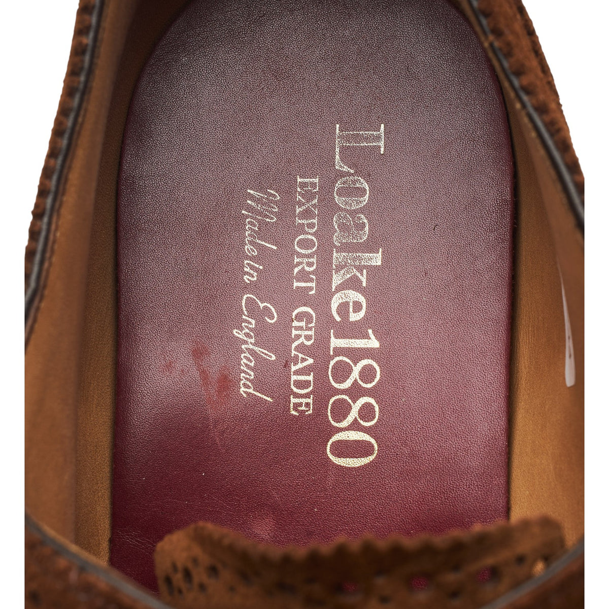 1880 Export Grade 'Trinity' Snuff Brown Suede Oxford Brogues UK 9 F