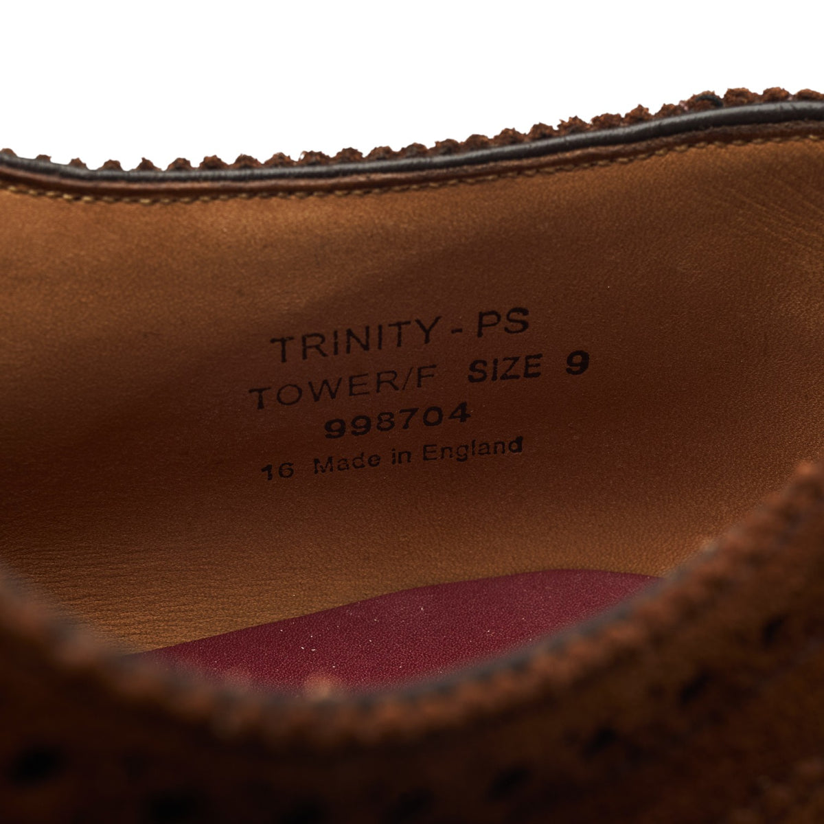 1880 Export Grade 'Trinity' Snuff Brown Suede Oxford Brogues UK 9 F