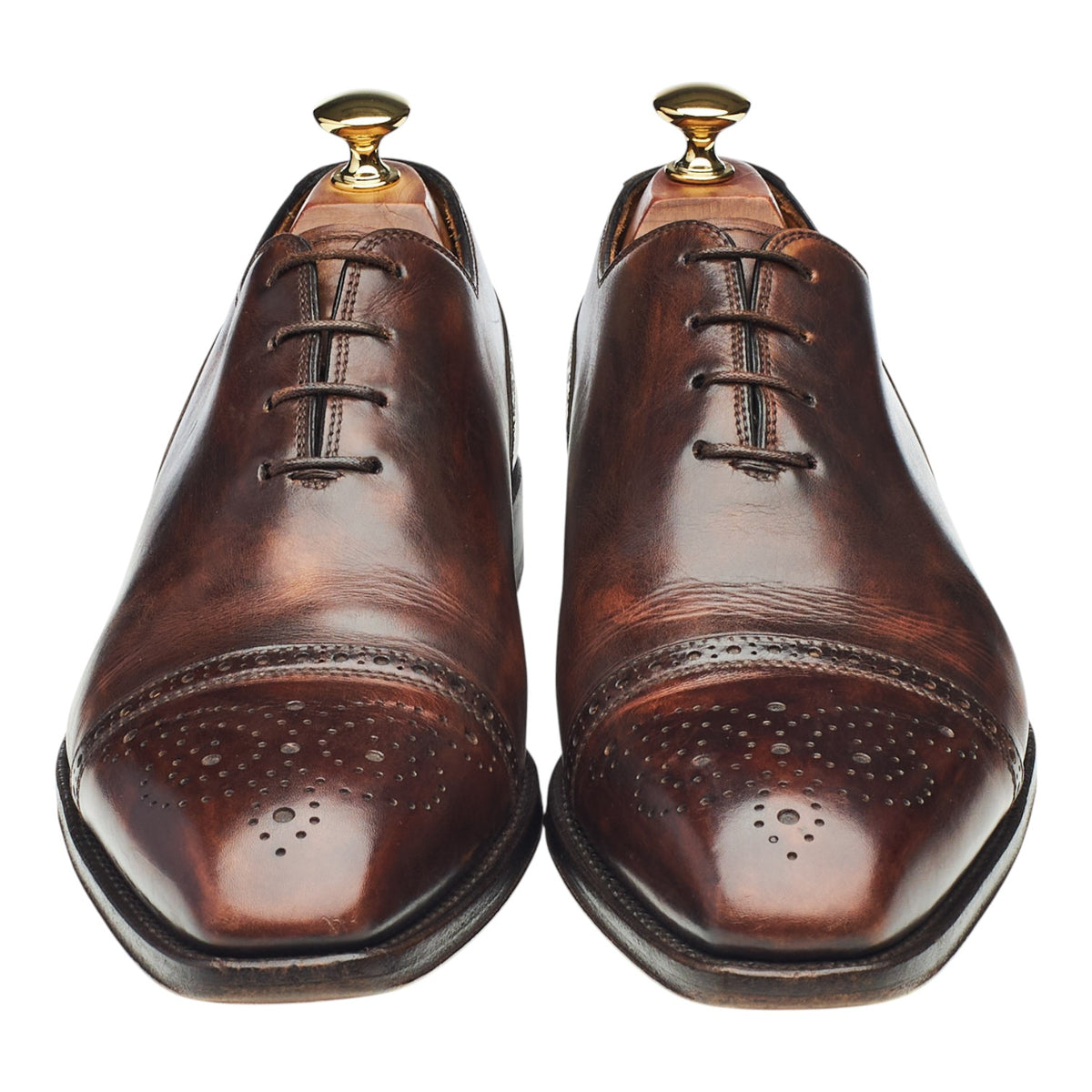 'Del Corso' Dark Brown Museum Leather Oxford UK 9.5