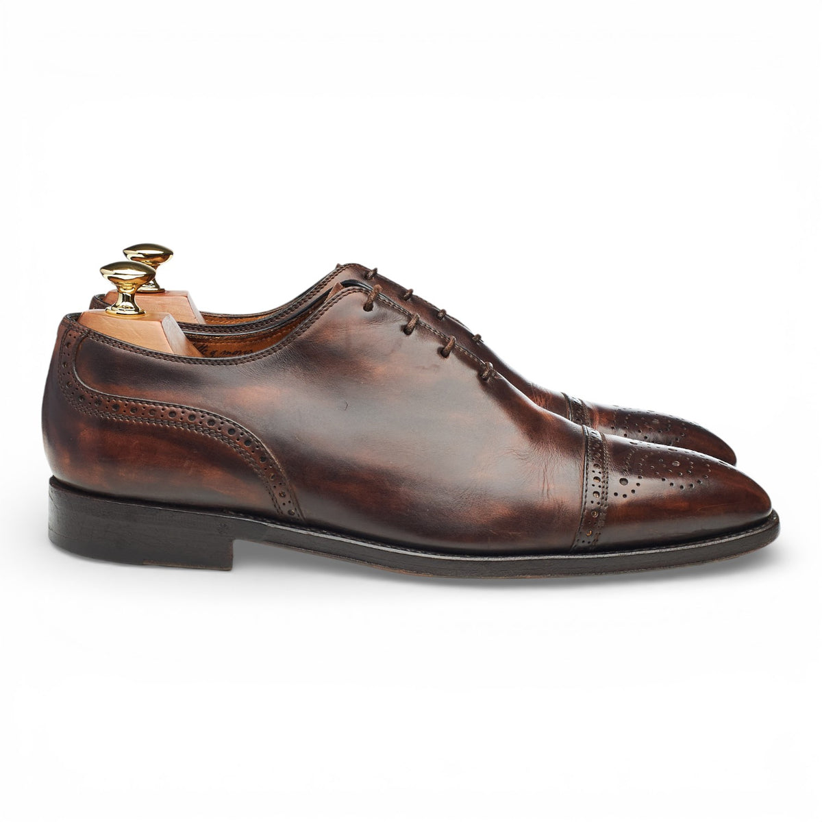 'Del Corso' Dark Brown Museum Leather Oxford UK 9.5