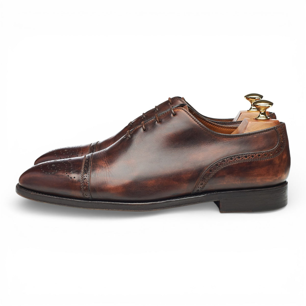 'Del Corso' Dark Brown Museum Leather Oxford UK 9.5