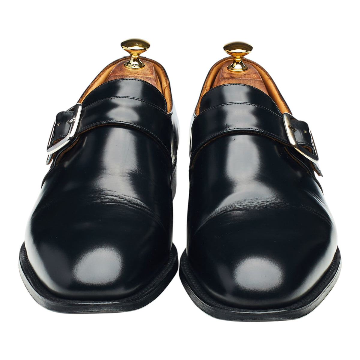 'Danube' Black Leather Monk Strap UK 11 F