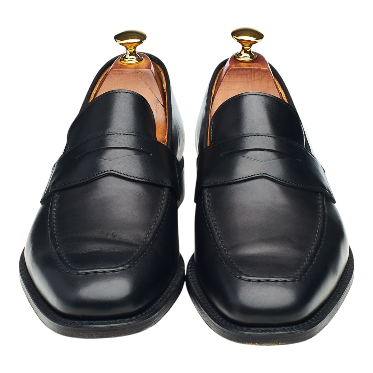 'Hertford 2' Black Leather Loafers UK 9 F